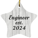 Engineer Established Est. 2024 - Star Ornament F
