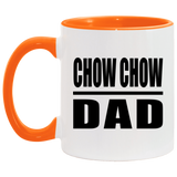 Chow Chow Dad - 11oz Accent Mug Orange