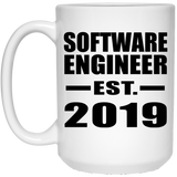 Software Engineer Established EST. 2019 - 15oz Coffee Mug