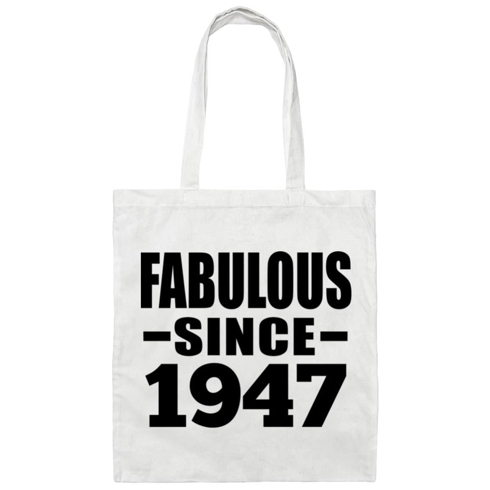 77th Birthday Fabulous Since 1947 - Tote Bag White