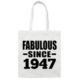 77th Birthday Fabulous Since 1947 - Tote Bag White