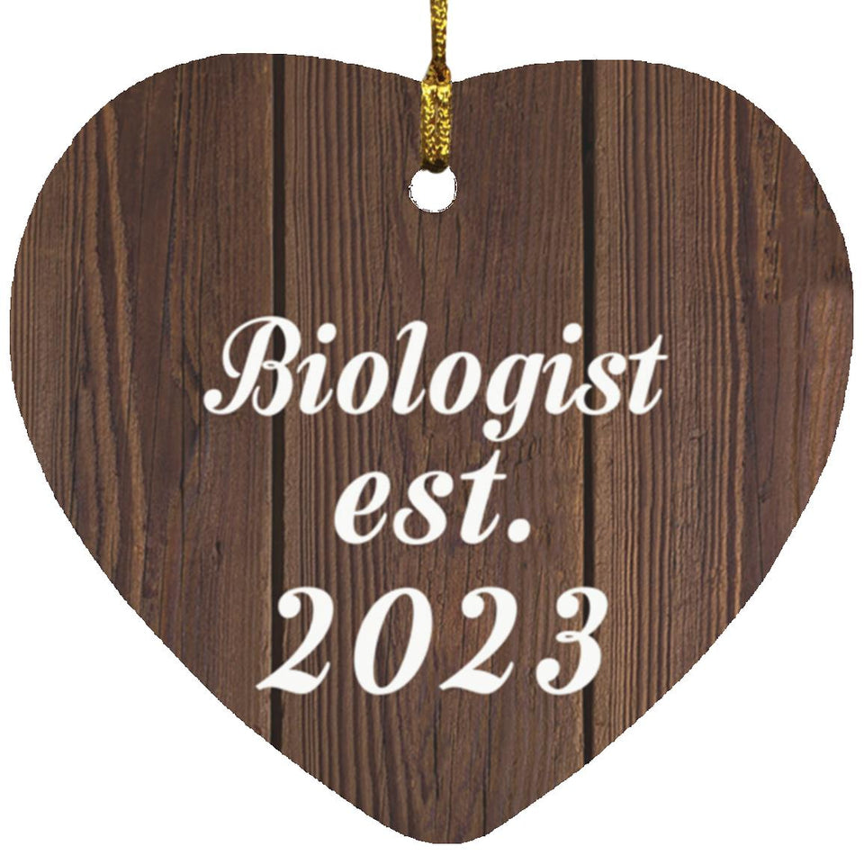 Biologist Established Est. 2023 - Heart Ornament D