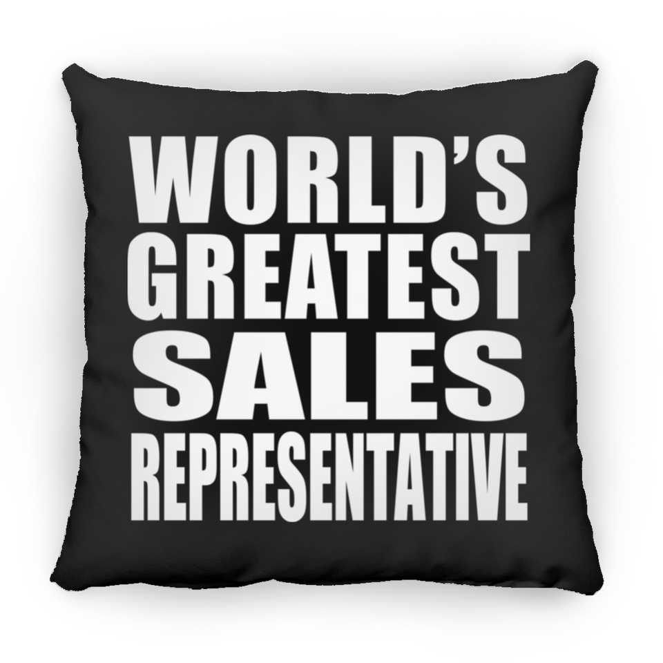 World's Greatest Sales Representative - Throw Pillow Black