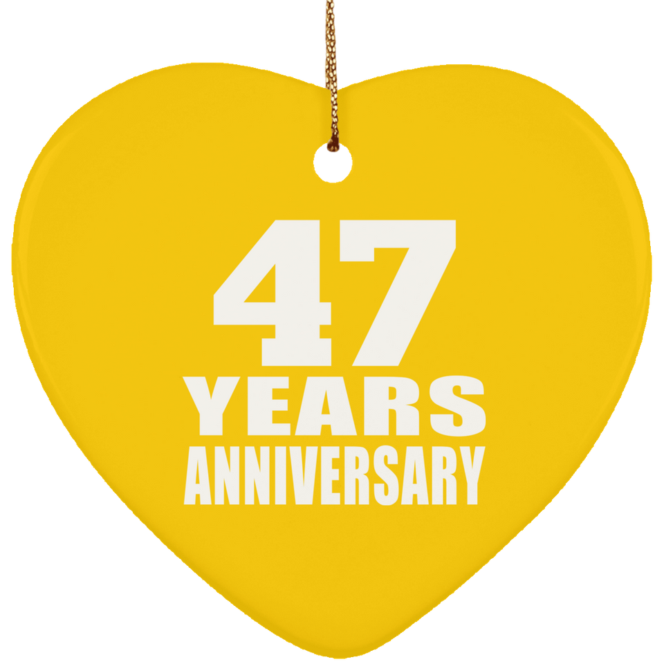 47th Anniversary 47 Years - Heart Ornament