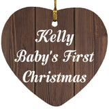 Kelly Baby's First Christmas - Heart Ornament D