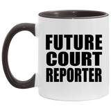 Future Court Reporter - 11oz Accent Mug Black