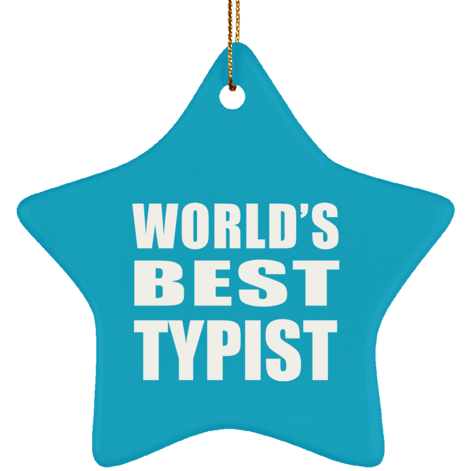 World's Best Typist - Star Ornament