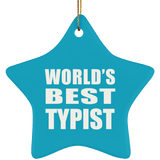 World's Best Typist - Star Ornament