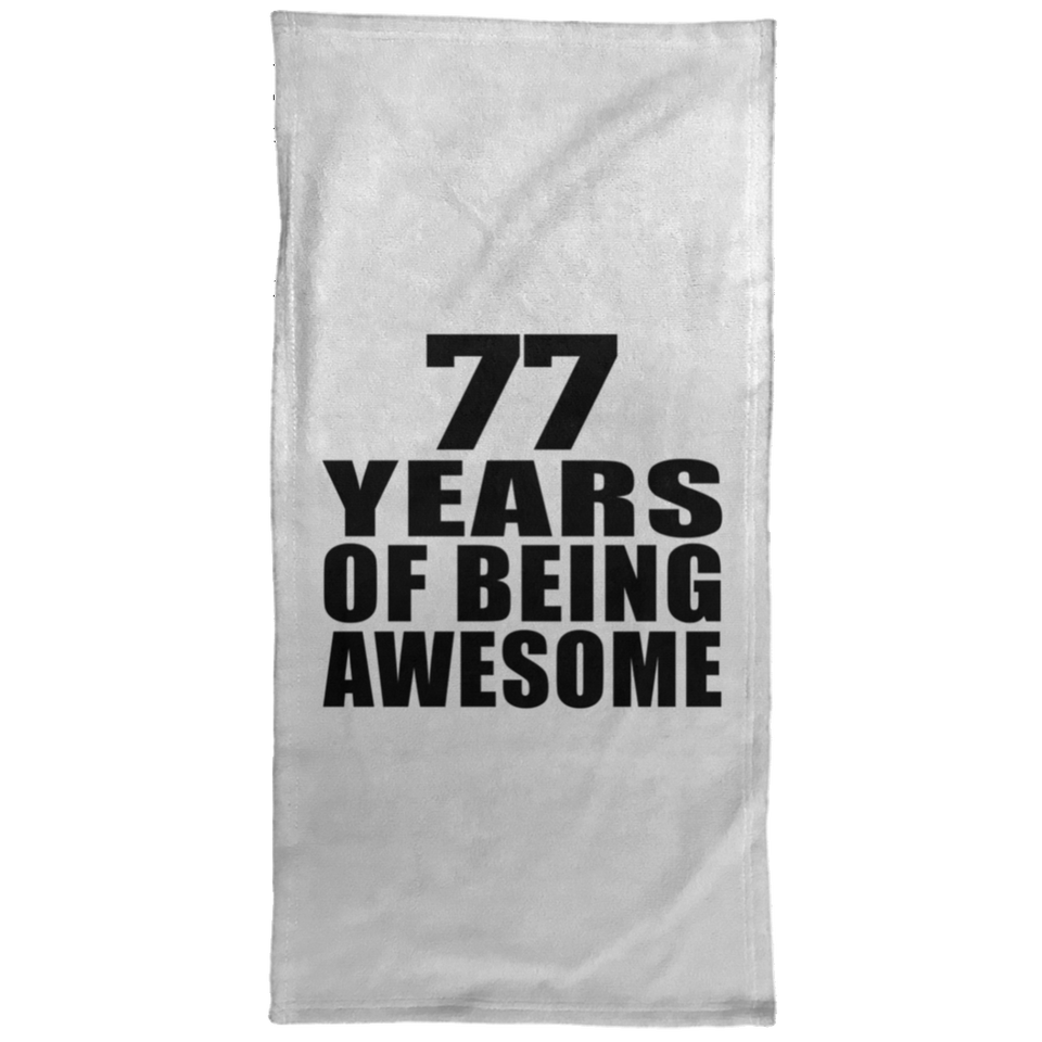 77th Birthday 77 Years Of Being Awesome - Hand Towel