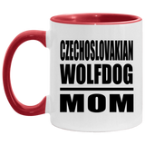 Czechoslovakian Wolfdog Mom - 11oz Accent Mug Red
