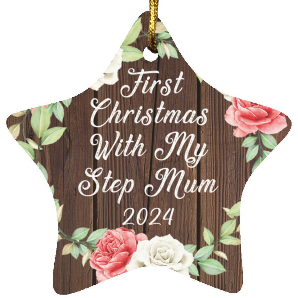 First Christmas With My Step Mum 2024 - Star Ornament A
