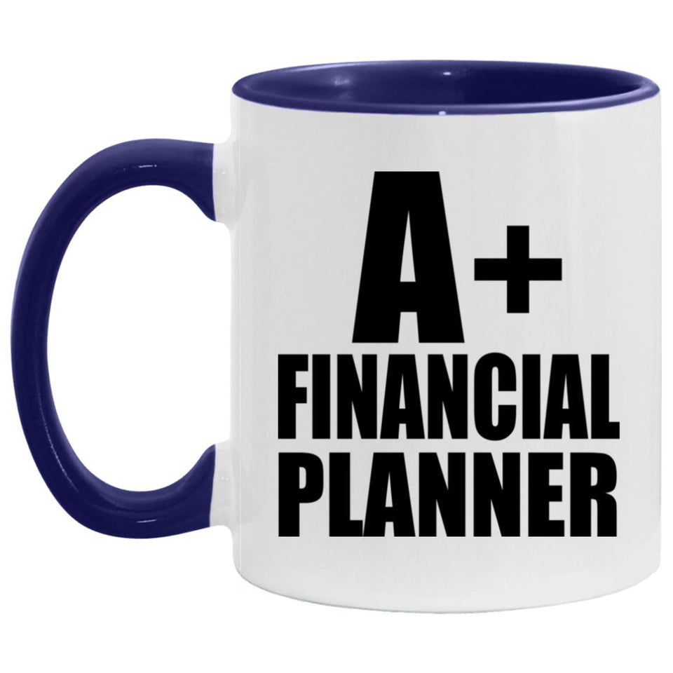 A+ Financial Planner - 11oz Accent Mug Purple