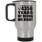 66th Anniversary Square Root of 4356 Years of Being Mr Right - Silver Travel Mug
