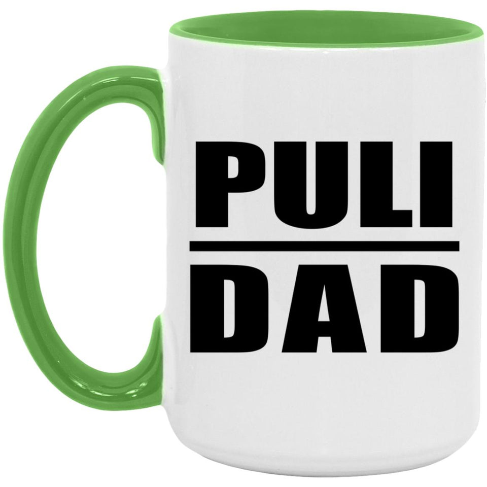 Puli Dad - 15oz Accent Mug Green