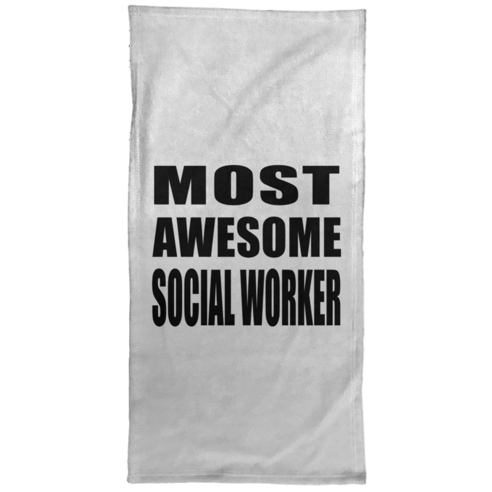 Most Awesome Social Worker - Hand Towel