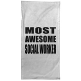 Most Awesome Social Worker - Hand Towel