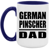 German Pinscher Dad - 15oz Accent Mug Purple