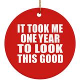 1st Birthday Took Me 1 Year To Look This Good - Circle Ornament