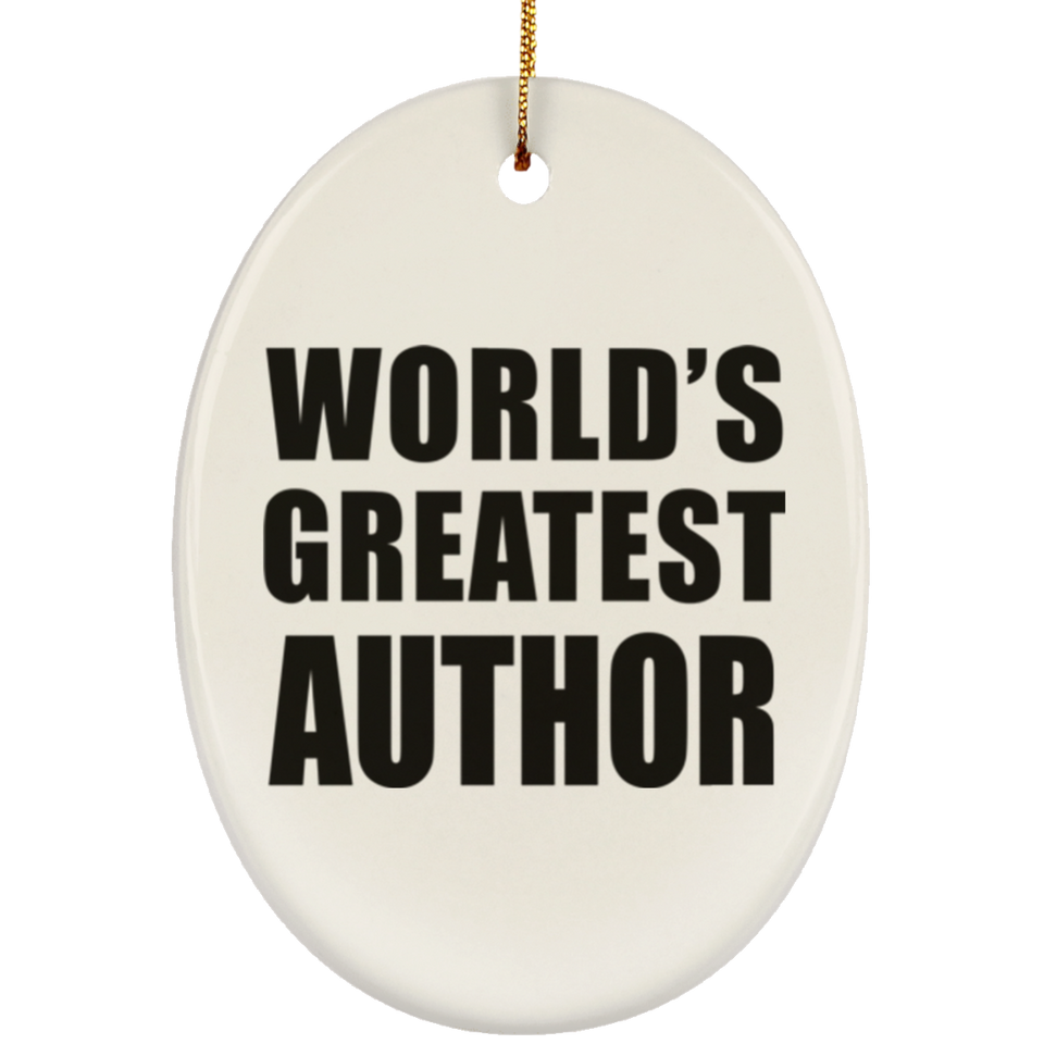 World's Greatest Author - Oval Ornament