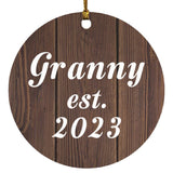 Granny Established EST. 2023 - Circle Ornament D