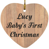 Lucy Baby's First Christmas - Heart Ornament C