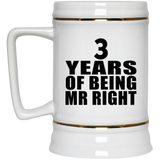 3rd Anniversary 3 Years Of Being Mr Right - Beer Stein