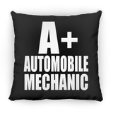 A+ Automobile Mechanic - Throw Pillow Black