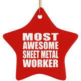 Most Awesome Sheet Metal Worker - Star Ornament