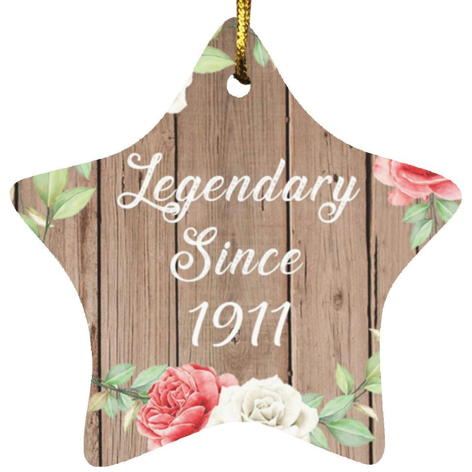 113th Birthday Legendary Since 1911 - Star Ornament B