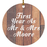 First Year As Mr & Mrs Moore - Circle Ornament E