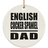 English Cocker Spaniel Dad - Circle Ornament