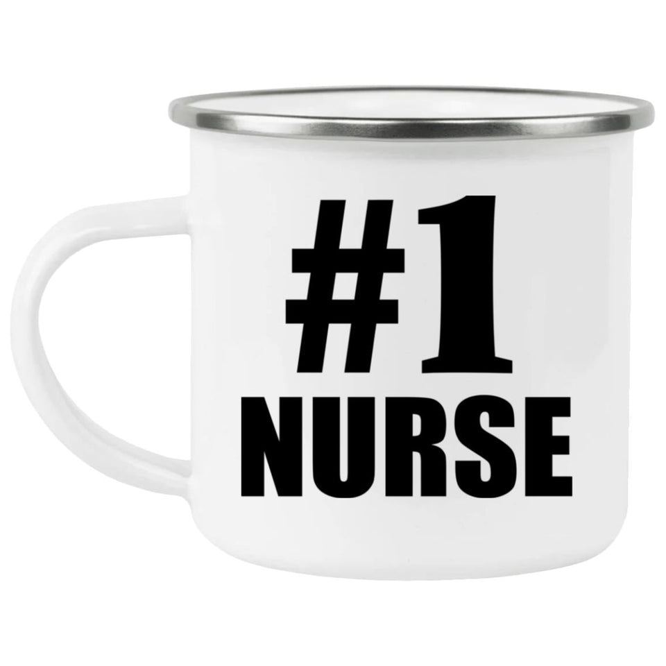 Number One #1 Nurse - 12oz Camping Mug