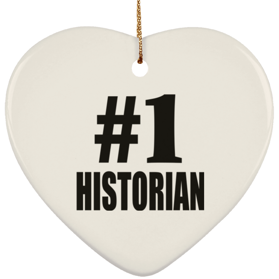 Number One #1 Historian - Heart Ornament