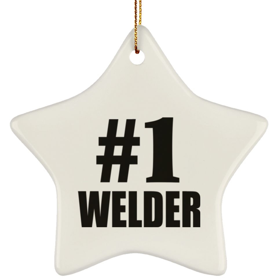 Number One #1 Welder - Star Ornament