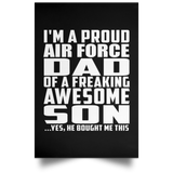 Proud Air Force Dad Of Awesome Son - Poster Portrait