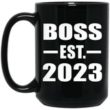 Boss Established EST. 2023 - 15oz Coffee Mug Black