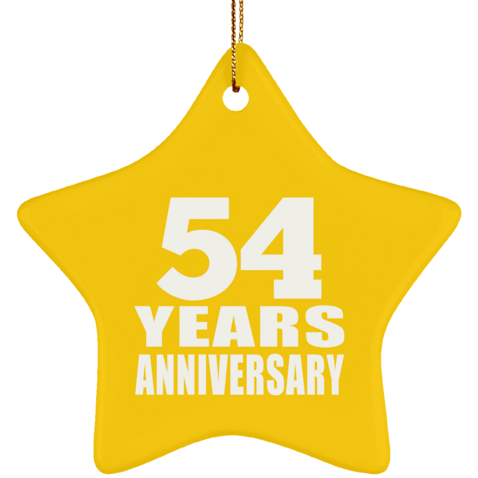 54th Anniversary 54 Years - Star Ornament