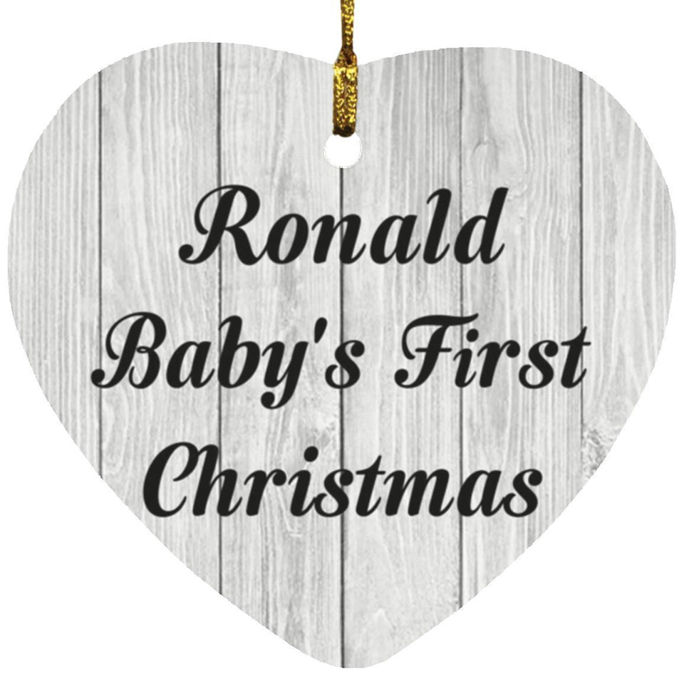 Ronald Baby's First Christmas - Heart Ornament F
