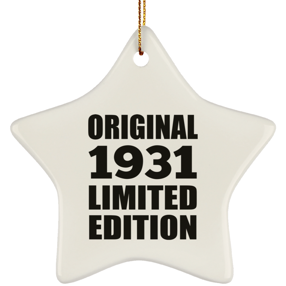 93rd Birthday Original 1931 Limited Edition - Star Ornament
