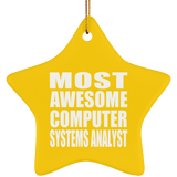 Most Awesome Computer Systems Analyst - Star Ornament