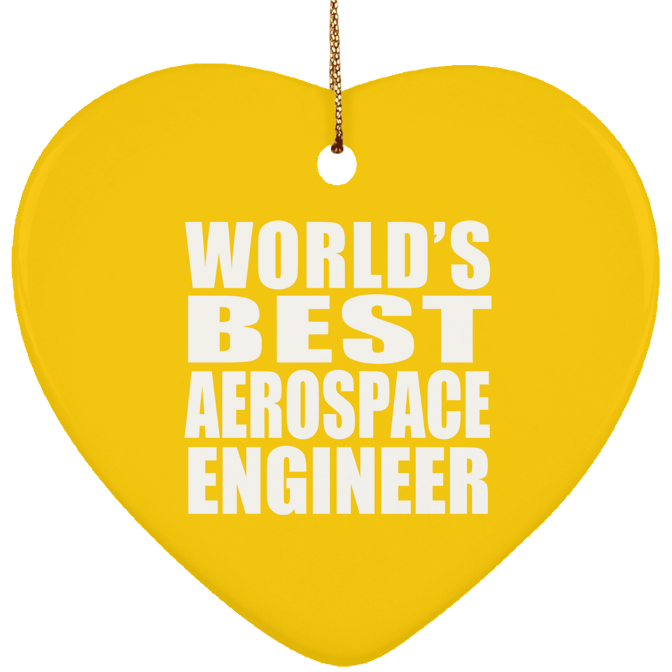 World's Best Aerospace Engineer - Heart Ornament