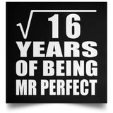 4th Anniversary Square Root of 16 Years of Mr Perfect - Poster Square