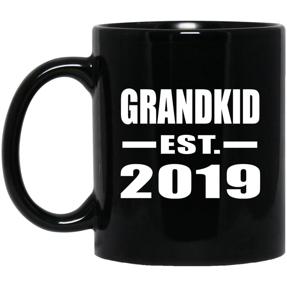 Grandkid Established EST. 2019 - 11oz Coffee Mug Black