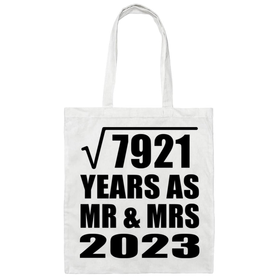 89th Anniversary Square Root of 7921 Years As Mr & Mrs 2023 - Tote Bag White