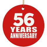 56th Anniversary 56 Years Anniversary - Circle Ornament