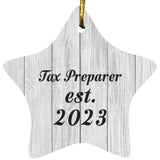 Tax Preparer Established Est. 2023 - Star Ornament F