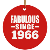 58th Birthday Fabulous Since 1966 - Circle Ornament
