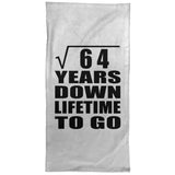 8th Anniversary Square Root of 64 Years Lifetime To Go - Hand Towel