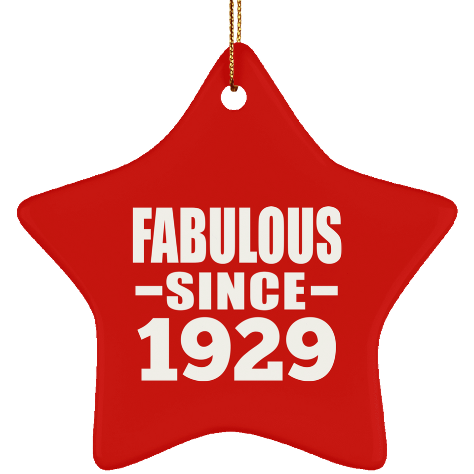 95th Birthday Fabulous Since 1929 - Star Ornament