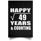 Happy 7th Anniversary Square Root of 49 Years & Counting - Poster Portrait